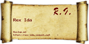 Rex Ida névjegykártya