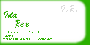 ida rex business card